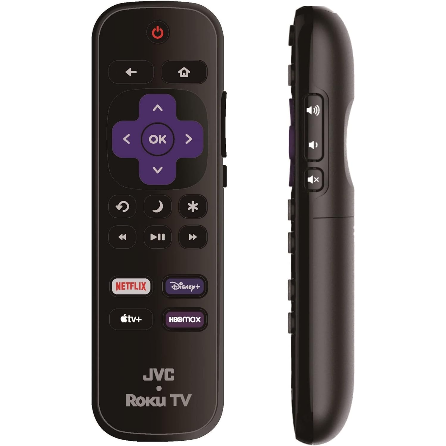 OEM Replacement Remote Control Compatible with All JVC HDR Roku Smart LED TVs 【Only Works with JVC Roku TV, Not for Roku Stick and Roku Box】 (Netflix/Disney Plus/Apple TV+ / HBO Max)